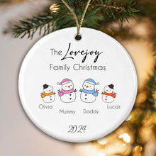 Load image into Gallery viewer, Personalised Family Christmas Bauble Whole Family Tree Decoration