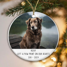 Load image into Gallery viewer, Personalised Dog Memorial Ceramic Tree Decoration Bauble | Dog Puppy Animal Pet