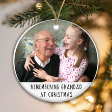 Load image into Gallery viewer, Personalised Memorial Bauble - Remembering Family at Christmas