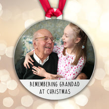 Load image into Gallery viewer, Personalised Memorial Bauble - Remembering Family at Christmas