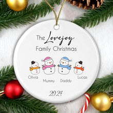 Load image into Gallery viewer, Personalised Family Christmas Bauble Whole Family Tree Decoration