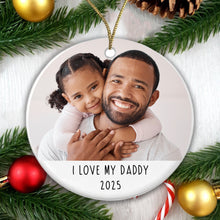 Load image into Gallery viewer, Personalised Photo Bauble - 'I Love my ... ' Christmas Tree Bauble - Upload any photo