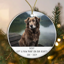 Load image into Gallery viewer, Personalised Dog Memorial Ceramic Tree Decoration Bauble | Dog Puppy Animal Pet