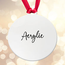 Load image into Gallery viewer, Personalised Gonk Family Christmas Bauble Acrylic - 2 Children Names + Surname