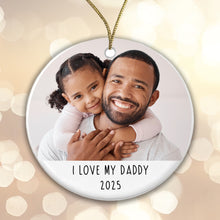 Load image into Gallery viewer, Personalised Photo Bauble - 'I Love my ... ' Christmas Tree Bauble - Upload any photo
