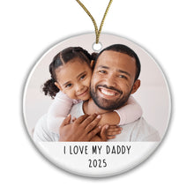 Load image into Gallery viewer, Personalised Photo Bauble - 'I Love my ... ' Christmas Tree Bauble - Upload any photo