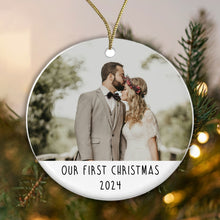 Load image into Gallery viewer, Personalised Couple Photo Bauble - Add a photo, names and year! - Gift Box