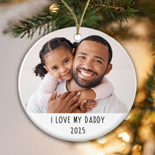 Load image into Gallery viewer, Personalised Photo Bauble - 'I Love my ... ' Christmas Tree Bauble - Upload any photo