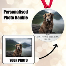 Load image into Gallery viewer, Personalised Dog Memorial Ceramic Tree Decoration Bauble | Dog Puppy Animal Pet