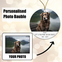 Load image into Gallery viewer, Personalised Dog Memorial Ceramic Tree Decoration Bauble | Dog Puppy Animal Pet