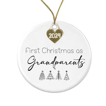Load image into Gallery viewer, Personalised First Christmas as Grandparents Tree Decoration Bauble | Ceramic | Gift Boxed
