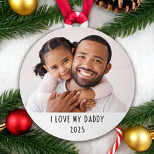 Load image into Gallery viewer, Personalised I Love My Mummy/Daddy Bauble - Acrylic Photo - With Gift Box