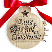 Load image into Gallery viewer, Christmas Countdown Days until Christmas - Rotating Bauble Wall Decoration