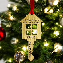 Load image into Gallery viewer, Personalised First Christmas in New Home Key - Add your names and year!