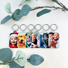 Load image into Gallery viewer, Full Photo Keyring - Add your own photo! Family, Baby, Pet, Couple, Friends