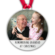 Load image into Gallery viewer, Personalised Memorial Bauble - Remembering Family at Christmas