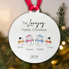 Load image into Gallery viewer, Personalised Family Christmas Bauble Whole Family Tree Decoration