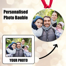 Load image into Gallery viewer, Personalised Full Photo Bauble - Add any photo!