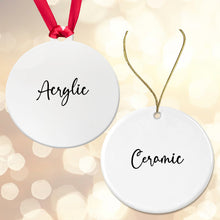 Load image into Gallery viewer, Personalised Couple Marble Bauble Tree Decoration Xmas Gift Idea Secret Santa - Add Names & Year! Ceramic