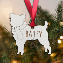 Load image into Gallery viewer, Personalised Dog Christmas Tree Decoration: Affenpinscher
