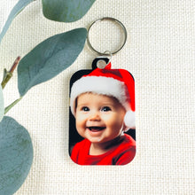 Load image into Gallery viewer, Full Photo Keyring - Add your own photo! Family, Baby, Pet, Couple, Friends
