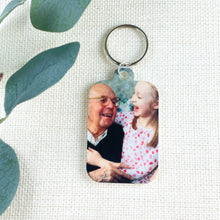Load image into Gallery viewer, Full Photo Keyring - Add your own photo! Family, Baby, Pet, Couple, Friends
