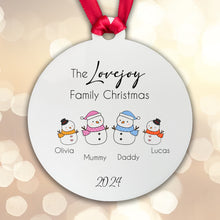 Load image into Gallery viewer, Personalised Family Christmas Bauble Whole Family Tree Decoration