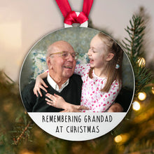 Load image into Gallery viewer, Personalised Memorial Bauble - Remembering Family at Christmas