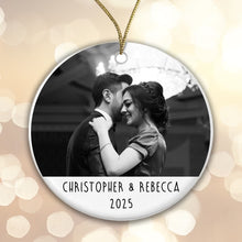 Load image into Gallery viewer, Ceramic Sub Bauble - Photo - Name & Name / Year-Gift Boxed