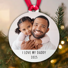 Load image into Gallery viewer, Personalised I Love My Mummy/Daddy Bauble - Acrylic Photo