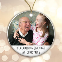 Load image into Gallery viewer, Personalised Memorial Bauble - Remembering Family at Christmas