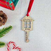 Load image into Gallery viewer, Personalised First Christmas in New Home Key - Add your names and year!