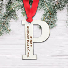 Load image into Gallery viewer, Personalised Name's First Christmas Tree Decoration