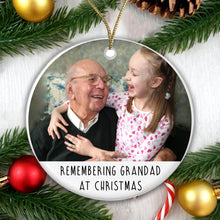 Load image into Gallery viewer, Personalised Memorial Bauble - Remembering Family at Christmas