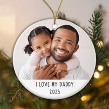 Load image into Gallery viewer, Personalised Photo Bauble - 'I Love my ... ' Christmas Tree Bauble - Upload any photo
