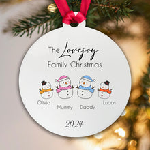 Load image into Gallery viewer, Personalised Family Christmas Bauble Whole Family Tree Decoration