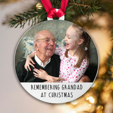 Load image into Gallery viewer, Personalised Memorial Bauble - Remembering Family at Christmas