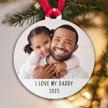 Load image into Gallery viewer, Personalised I Love My Mummy/Daddy Bauble - Acrylic Photo