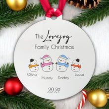 Load image into Gallery viewer, Personalised Family Christmas Bauble Whole Family Tree Decoration
