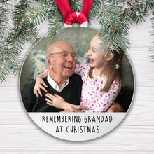 Load image into Gallery viewer, Personalised Memorial Bauble - Remembering Family at Christmas