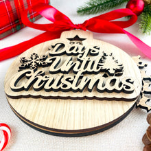 Load image into Gallery viewer, Christmas Countdown Days until Christmas - Rotating Bauble Wall Decoration