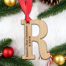 Load image into Gallery viewer, Personalised Name&#39;s First Christmas Tree Decoration
