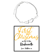 Load image into Gallery viewer, Personalised First Christmas as Mr &amp; Mrs Bracelet Box
