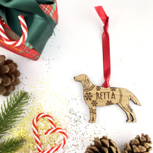 Load image into Gallery viewer, Personalised Red Setter Bauble Jumper Dog Bauble - Oak Veneer Wood - Add any name
