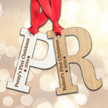 Load image into Gallery viewer, Personalised Name&#39;s First Christmas Tree Decoration
